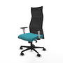 Piqueras y Crespo Chaise de Bureau Albacete Turquoise et Noir