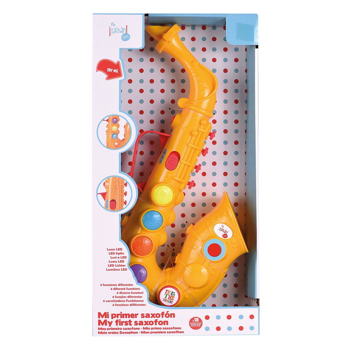 Tachan Saxophone Électronique pour Enfant Lml006 - Saxophone Jouet avec LED, 5 Touches, 4 Modes de Jeu et 5 Langues pour Apprentissage Musical Dès 18 Mois