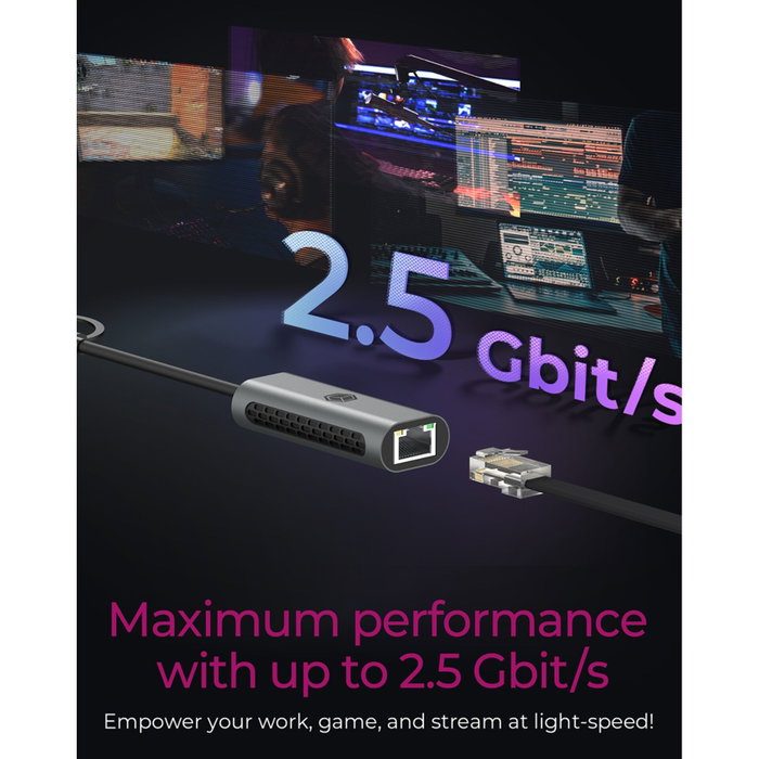 Icy IB-LAN301-C3 Adaptateur USB Type-C / Type-A vers LAN 2,5 Gbit