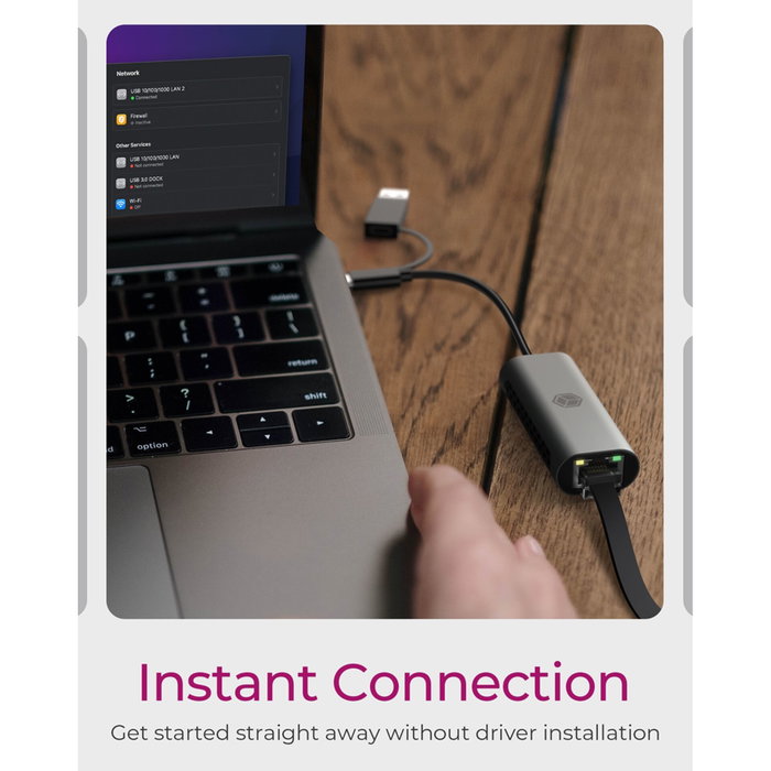 Icy IB-LAN301-C3 Adaptateur USB Type-C / Type-A vers LAN 2,5 Gbit