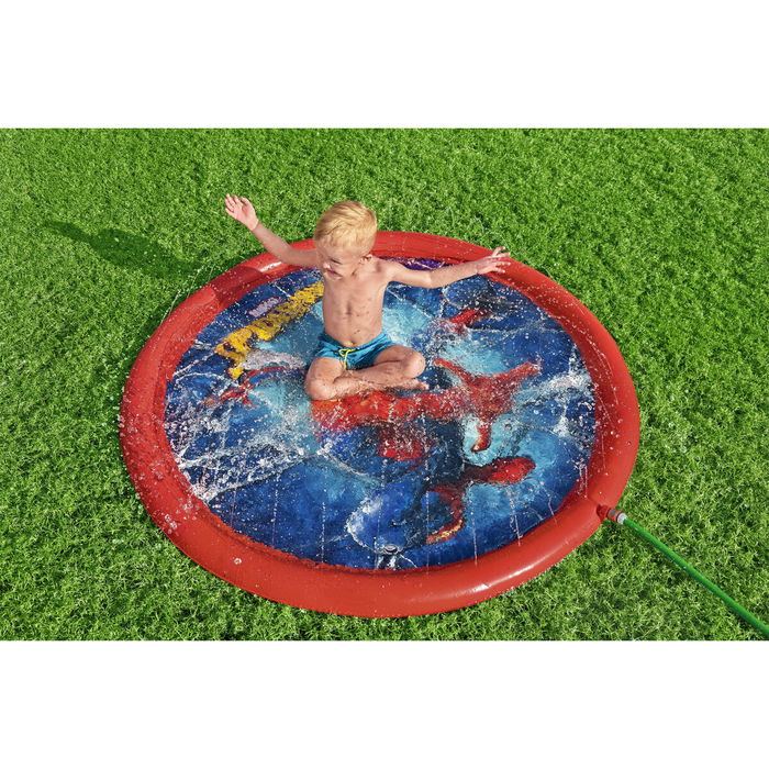 Bestway Piscine Gonflable avec Arroseur Spiderman D165 cm +2 Ans Jardin 98792