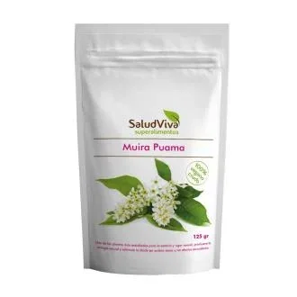 Salud Viva Muira Puama 125 g - Complément alimentaire végétalien sans gluten Salud Viva Muira Puama 125 g - Complément alimentaire végétalien sans gluten