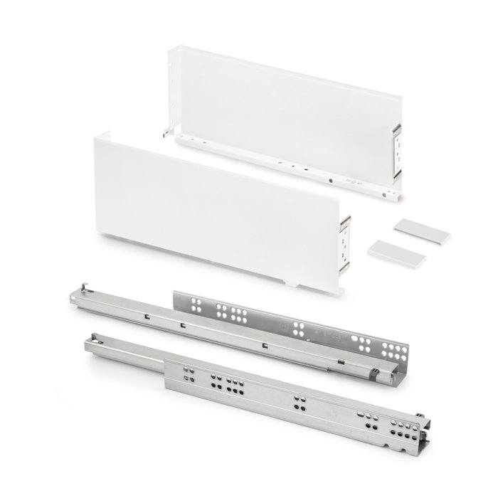 Emuca Tiroir extérieur Simplex blanc, hauteur 159 mm, profondeur 490 mm Emuca Tiroir extérieur Simplex blanc, hauteur 159 mm, profondeur 490 mm