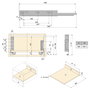 Emuca Tiroir extérieur Simplex blanc, hauteur 159 mm, profondeur 490 mm