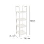 BigBuy Home Étagère de salle de bains Blanc 31 x 31 x 102 cm