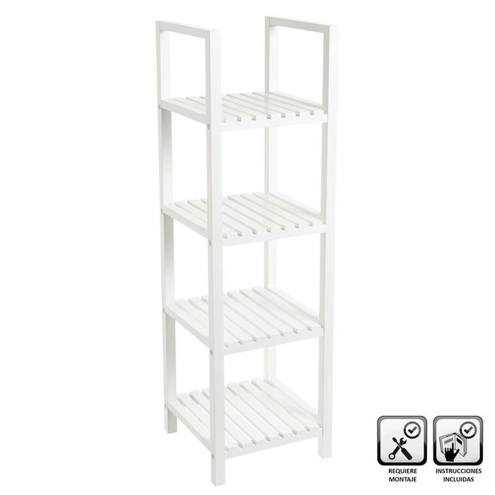 BigBuy Home Étagère de salle de bains Blanc 31 x 31 x 102 cm BigBuy Home Étagère de salle de bains Blanc 31 x 31 x 102 cm