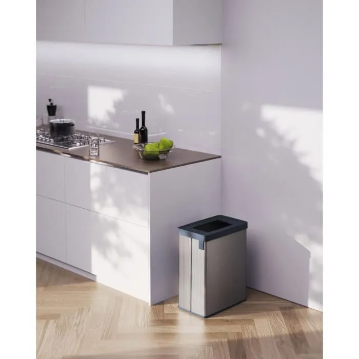 Curver Poubelle de tri VERTO 54 L - Rose perle pour cuisine, design moderne et fonctionnel