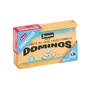 JeuJura Jeu de Dominos en Bois, Coffret avec 28 Pièces et Règle, Dimensions 16.5 x 10.5 x 3 cm, pour Enfants à Partir de 3 Ans