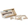 JeuJura Jeu de Dominos en Bois, Coffret avec 28 Pièces et Règle, Dimensions 16.5 x 10.5 x 3 cm, pour Enfants à Partir de 3 Ans
