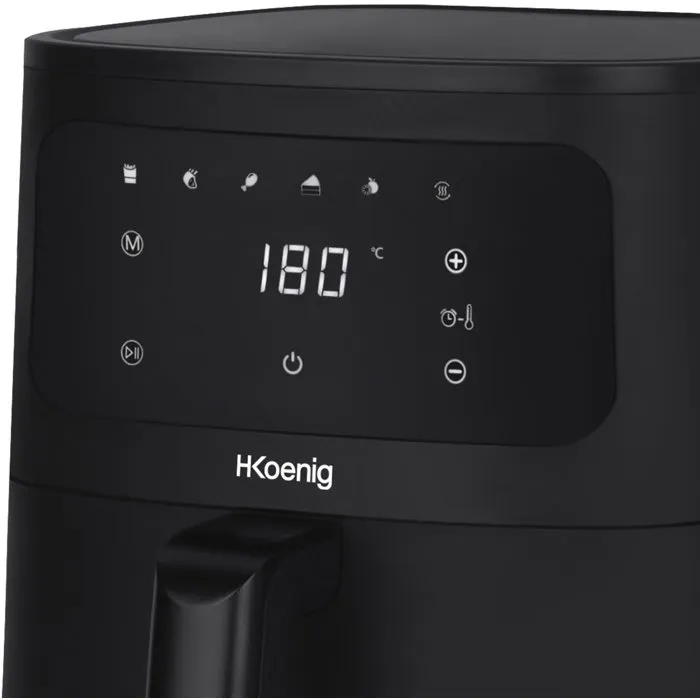 Hkoenig FRY880 - Friteuse sans huile Air Fryer - 8 litres - 1700W - 6 programmes de cuisson - Écran tactile - Grille amovible