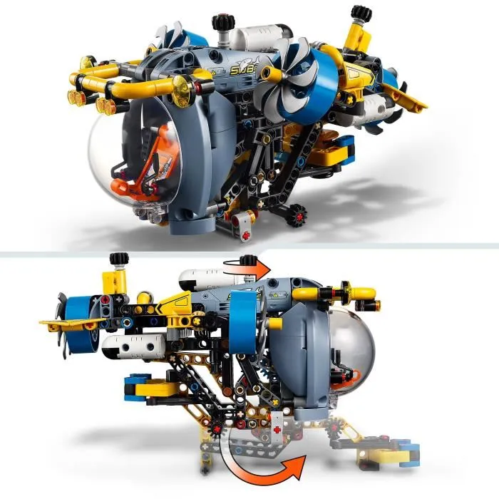 Lego Technic 42201 - Sous-marin de Recherche en Haute Mer, Jeu de Construction Créatif pour Enfants dès 9 Ans