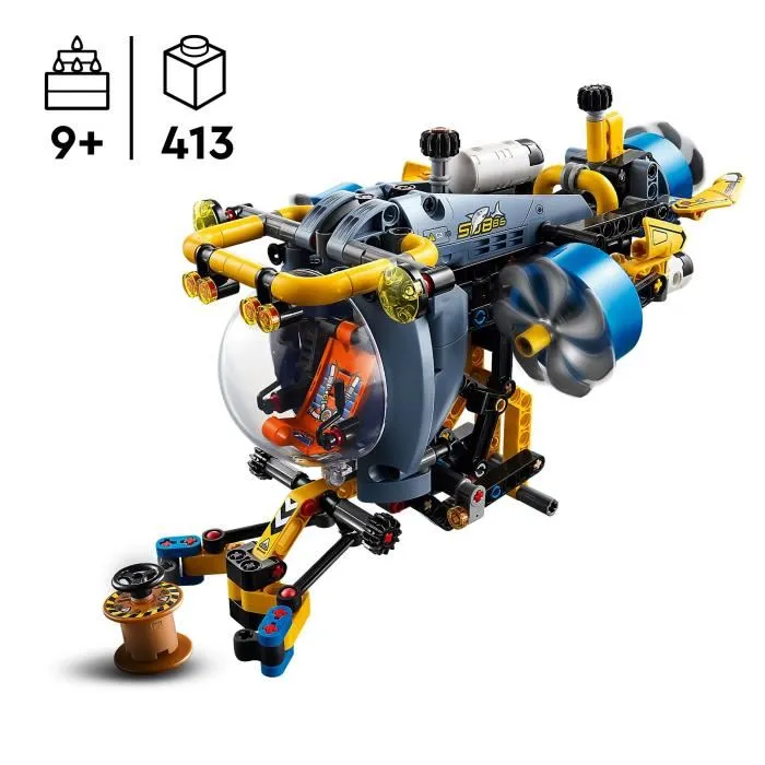 Lego Technic 42201 - Sous-marin de Recherche en Haute Mer, Jeu de Construction Créatif pour Enfants dès 9 Ans