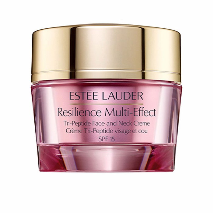 Estée Lauder Resilience Lift Multi-Effect Crème Visage et Cou SPF 15 - Hydratation intensive, anti-rides, technologie IR-Defense et Tri-Peptide