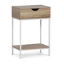 MobleKit Meuble d'Appoint Blanc Marron 45 x 30 x 68 cm