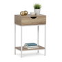 MobleKit Meuble d'Appoint Blanc Marron 45 x 30 x 68 cm