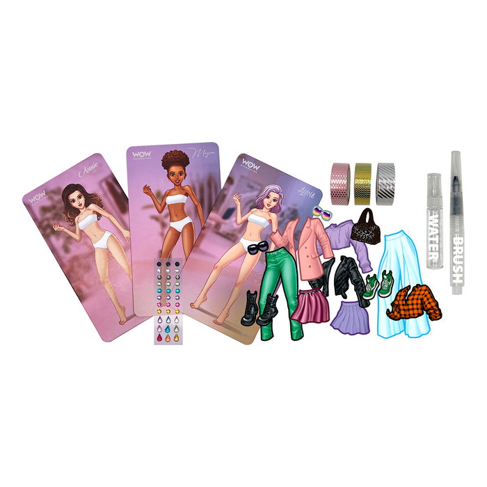 Wow Generation Set Créatif Moda Wow00085 pour Enfants, Kit de Transformation de Vêtements par Pulvérisation d'Eau Splash and Create, Coloriage sur Textile, Dès 3 Ans