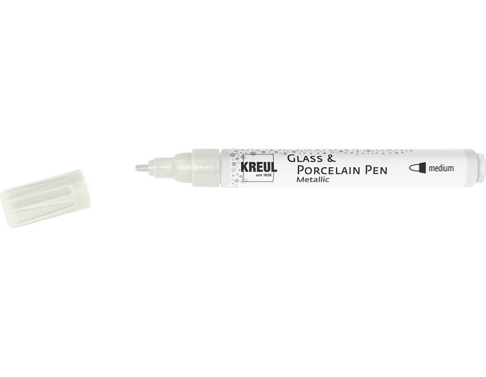 Kreul Rotulador verre et porcelaine Metallic blanc mère perle 2-4mm Kreul Rotulador verre et porcelaine Metallic blanc mère perle 2-4mm