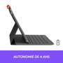 Logitech Slim Folio Étui Clavier AZERTY Gris Graphite pour iPad 10.2" (7e, 8e, 9e gén.)