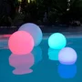 Lumisky Bobby C40 - Boule lumineuse flottante LED multicolore - Diamètre 40 cm - Télécommande - Recharge par induction - IP66 - Autonomie 12h
