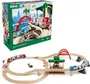 Brio World 33512 - Circuit de Train en Bois avec Plateforme Voyageurs, 42 Pièces, Train à Piles et Rails Mécaniques - Jouet Mixte pour Enfants à Partir de 3 Ans