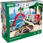 Brio World 33512 - Circuit de Train en Bois avec Plateforme Voyageurs, 42 Pièces, Train à Piles et Rails Mécaniques - Jouet Mixte pour Enfants à Partir de 3 Ans