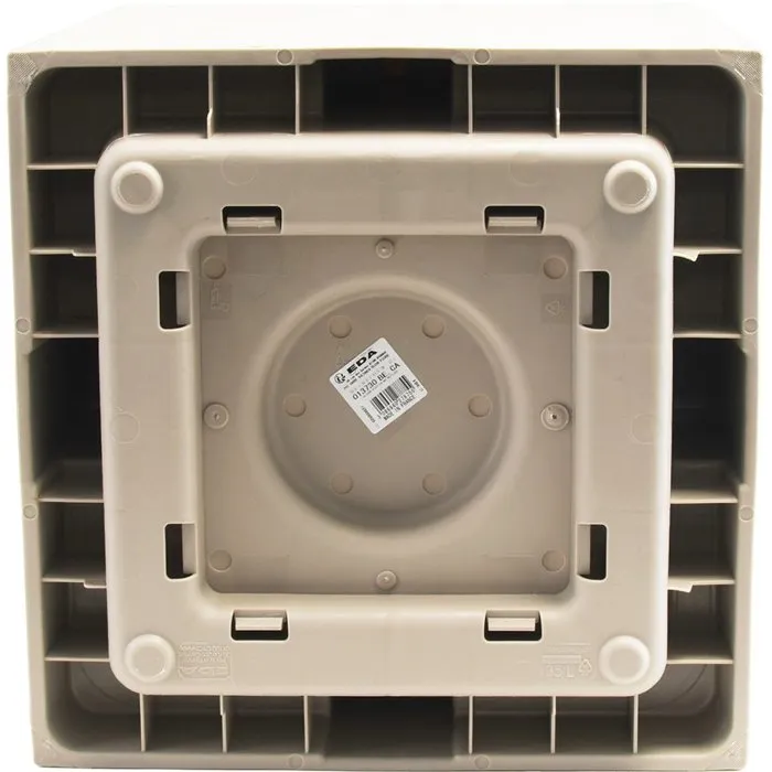 EDA Pot de fleurs carré Volcania 40 cm, 31 L, décor pierre, intérieur/extérieur, beige calcaire (39,5x39,5xH43,5 cm), Origine France Garantie