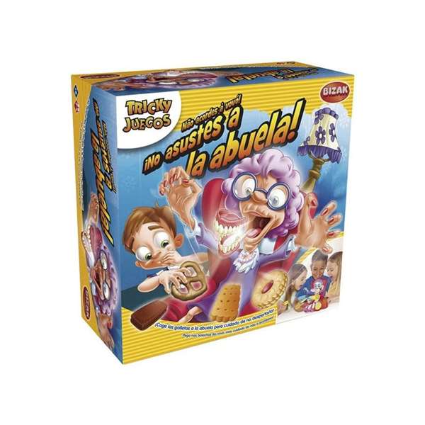 Bizak - Juego No Asustes a la Abuela (Jeu N'Effraye Pas la Grand-Mère) - Attrape les Biscuits Sans la Réveiller - Jeu de Société en Espagnol Bizak - Juego No Asustes a la Abuela (Jeu N'Effraye Pas la Grand-Mère) - Attrape les Biscuits Sans la Réveiller - Jeu de Société en Espagnol