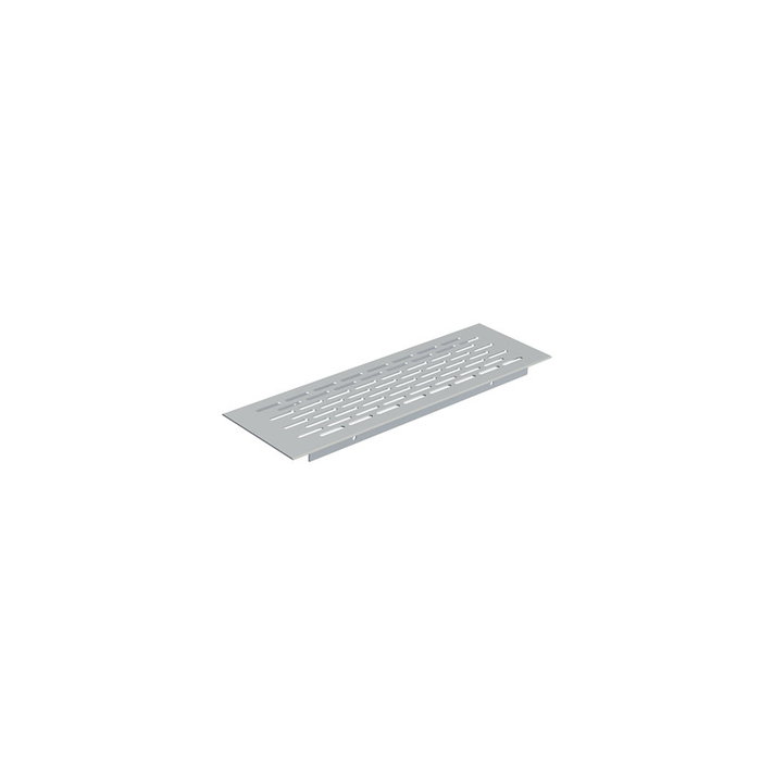 HERRAJES ALK Grille de ventilation pour plinthe aluminium chrome mat 225x70 mm HERRAJES ALK Grille de ventilation pour plinthe aluminium chrome mat 225x70 mm
