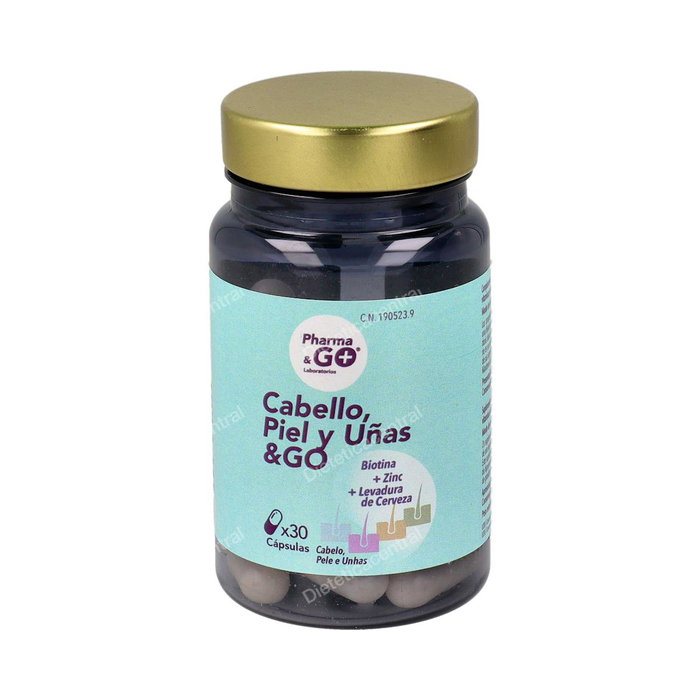 PHARMA & GO Cabello Piel Y Uñas 30Cap. Complément Alimentaire Cheveux Peau Ongles PHARMA & GO Cabello Piel Y Uñas 30Cap. Complément Alimentaire Cheveux Peau Ongles