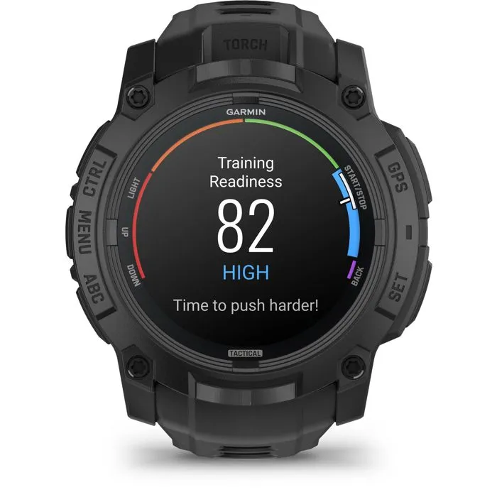 Garmin Instinct 3 Tactical - Montre connectée GPS, boîtier 50 mm, écran AMOLED, fonctionnalités tactiques, Noir