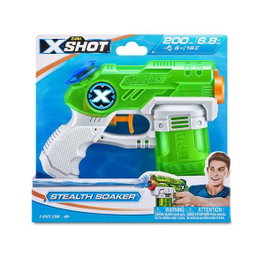 Zuru X-Shot Warfare mini Stealth Soaker - Pistolet à eau de 20x4x19.5cm pour enfants (modèles assortis aléatoires) - Vert ou Orange