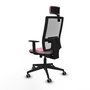 Piqueras y Crespo Chaise de Bureau Horna Rose et Blanc avec Appui-tête