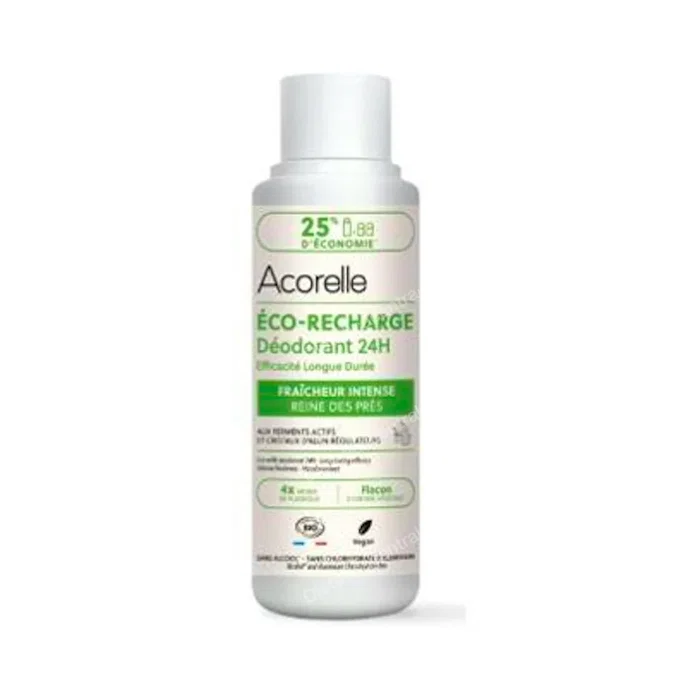 Acorelle Recharge Déodorant 24h Reine Des Prés 50 ml - Déodorant Roll-On Biologique Certifié, Formule Antiolor 99% Naturelle - Format Éco-Reccharge Acorelle Recharge Déodorant 24h Reine Des Prés 50 ml - Déodorant Roll-On Biologique Certifié, Formule Antiolor 99% Naturelle - Format Éco-Reccharge