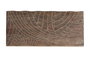 Giner Y Colomer Table de Salle à Manger en Bois d'Acacia Naturel avec Pieds en Métal Noir - Détails Sculptés à la Main - Plateau de 4 cm d'Épaisseur