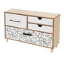 Boîte à bijoux ONE LINE Blanc Noir Naturel Bois MDF 36 x 11 x 23 cm