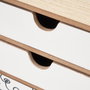 Boîte à bijoux ONE LINE Blanc Noir Naturel Bois MDF 36 x 11 x 23 cm