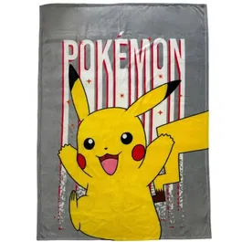 Pokemon Plaid Pikachu - Couverture douce et chaude décorative inspirée de l'univers Pokémon - Dimensions 130 x 180 cm