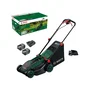 Bosch Tondeuse électrique sans fil ROTAK18V2-38 avec 2 batteries 4Ah, chargeur et coupe de 38 cm - 06008B9M00, 18V