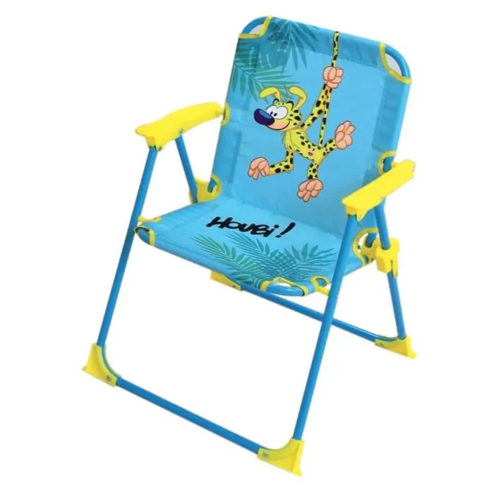 Fun House Salon de Jardin Enfant Marsupilami - Table, 2 Chaises Pliantes et Parasol Jaune - FUN HOUSE