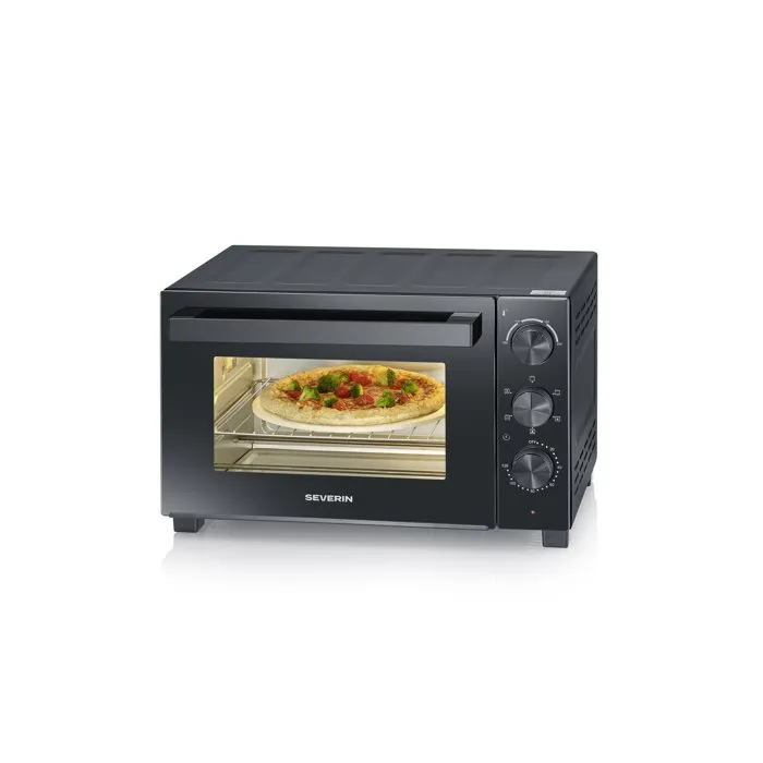 SEVERIN TO 2075 Mini four électrique chaleur tournante 1500W 30L Noir - Cuisson uniforme et précise