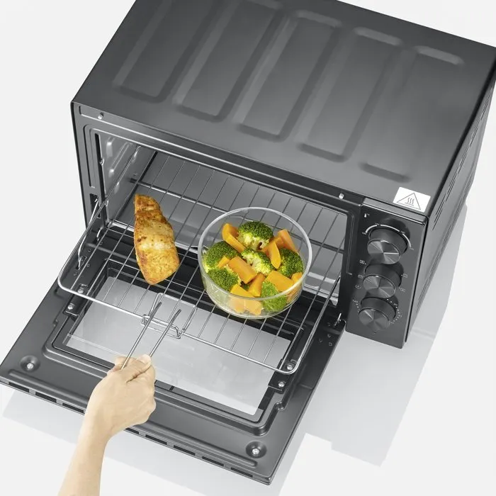 SEVERIN TO 2075 Mini four électrique chaleur tournante 1500W 30L Noir - Cuisson uniforme et précise
