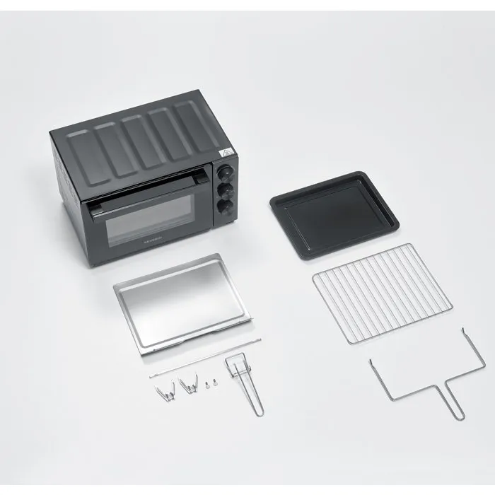 SEVERIN TO 2075 Mini four électrique chaleur tournante 1500W 30L Noir - Cuisson uniforme et précise