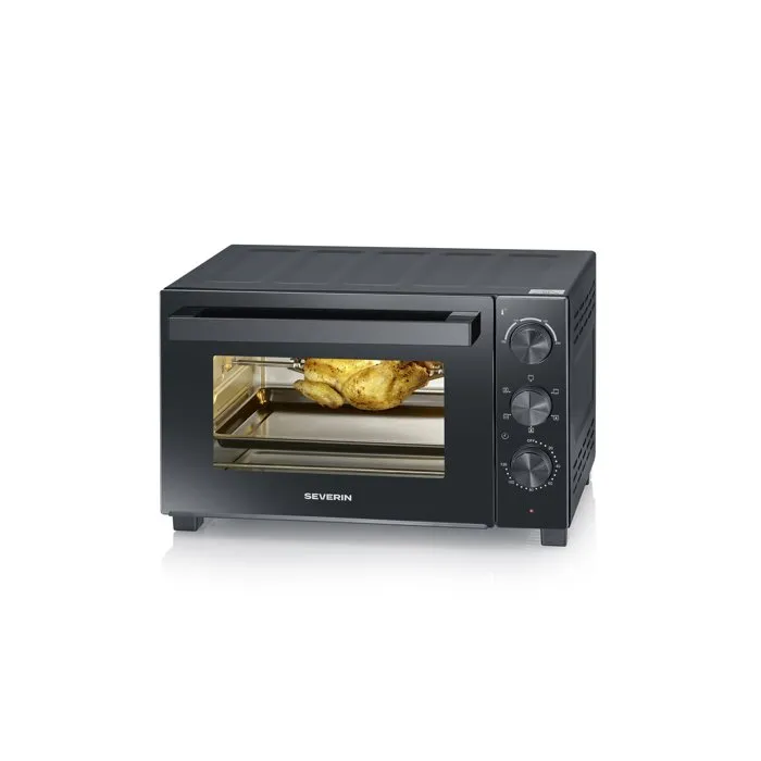 SEVERIN TO 2075 Mini four électrique chaleur tournante 1500W 30L Noir - Cuisson uniforme et précise