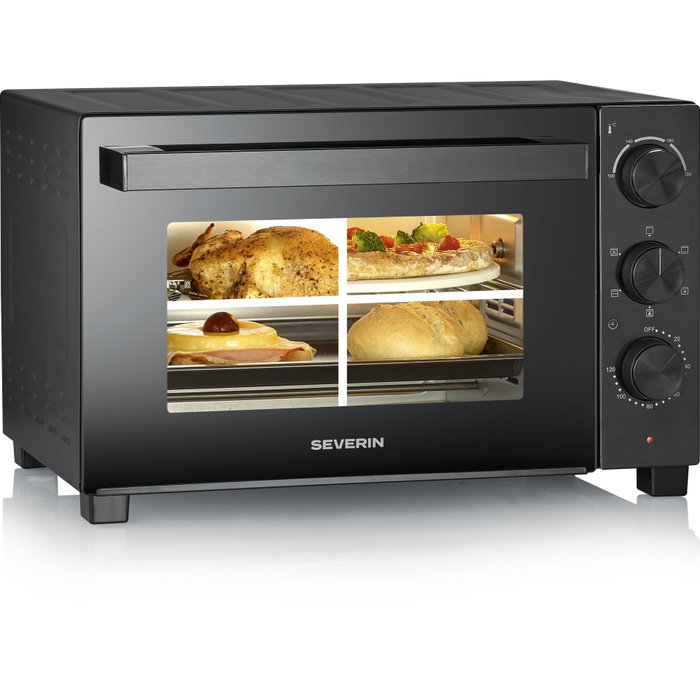 Severin TO 2075 Mini-four avec chaleur tournante, 30 L, Noir Severin TO 2075 Mini-four avec chaleur tournante, 30 L, Noir
