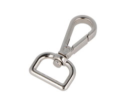 Innspiro Mousqueton à Anneau en D Zamak Nickel 19,5 mm (Lot de 5)