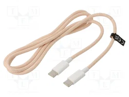 LOGILINK Câble USB 2.0 USB C vers USB C 1m rose 60W 480Mbps