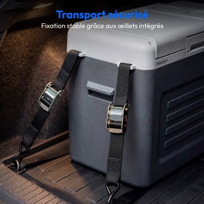 Medion MD370027 Glacière électrique 28L - Réfrigérateur et congélateur à compresseur, classe C, 45 dB, compact