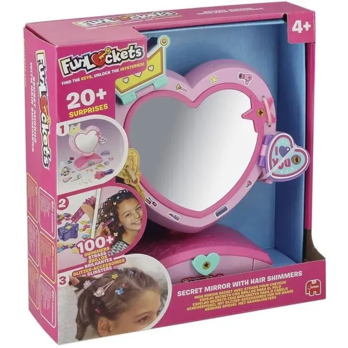 Funlockets Miroir Secret - Jeu d'Aventures Créatif avec 4 Clés, 20+ Surprises (Strass, Chouchous, Pinces) - Enfant Dès 4 Ans Funlockets Miroir Secret - Jeu d'Aventures Créatif avec 4 Clés, 20+ Surprises (Strass, Chouchous, Pinces) - Enfant Dès 4 Ans