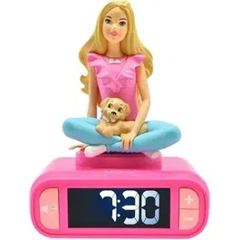 Lexibook Réveil Digital Barbie 3D avec Veilleuse Lumineuse, Effets Sonores, Alarme 6 Sonneries, Écran LCD et Fonction Snooze