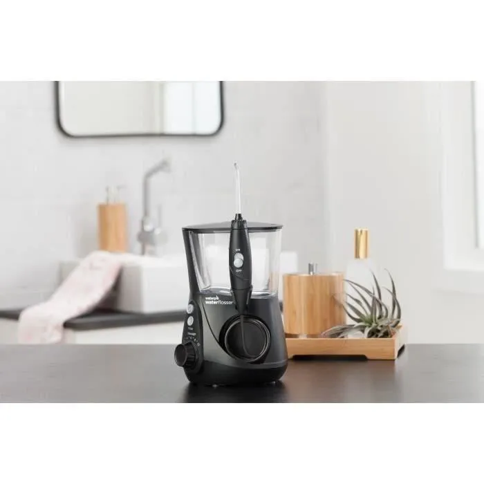 Waterpik WP-662 Hydropulseur bucco-dentaire adulte avec jet d'eau pour gencives saines - Modèle avancé - Noir